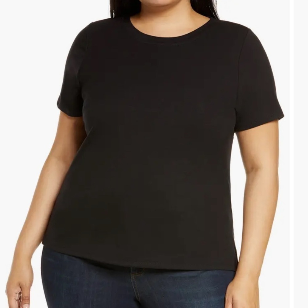 NWT Vince Camuto Black Afterglow Tee - Picture 1 of 5